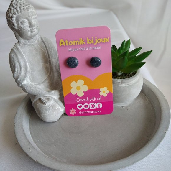 Boucles d’oreilles en argile polymère faites à la main. Handmade polymer clay - Picture 2 of 5